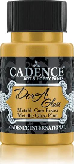 Cadence Dora Glas & Porzellanfarbe Glitzer-Metallic - 50ml Reiches Gold Reiches Gold