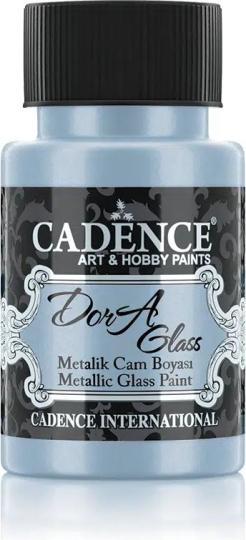 Cadence Dora Glas & Porzellanfarbe Glitzer-Metallic - 50ml Aqua Aqua