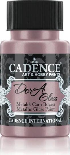 Cadence Dora Glas & Porzellanfarbe Glitzer-Metallic - 50ml Antikes Rosa Antikes Rosa