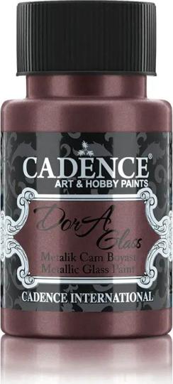 Cadence Dora Glas & Porzellanfarbe Glitzer-Metallic - 50ml Kastanien Braun Kastanien Braun