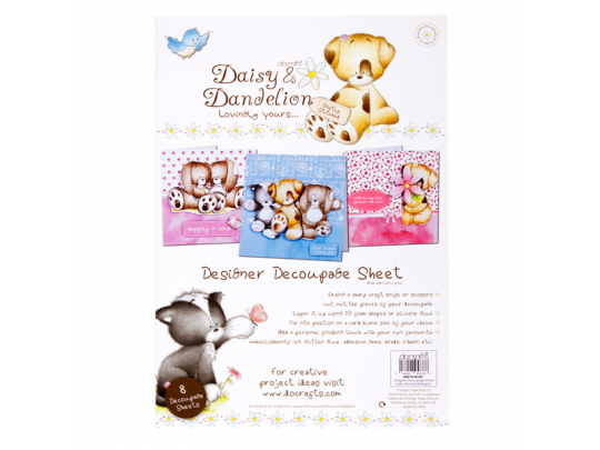 Daisy and Dandelion DESIGNER DECOUPAGE SHEET - LOVINGLY YOURS 