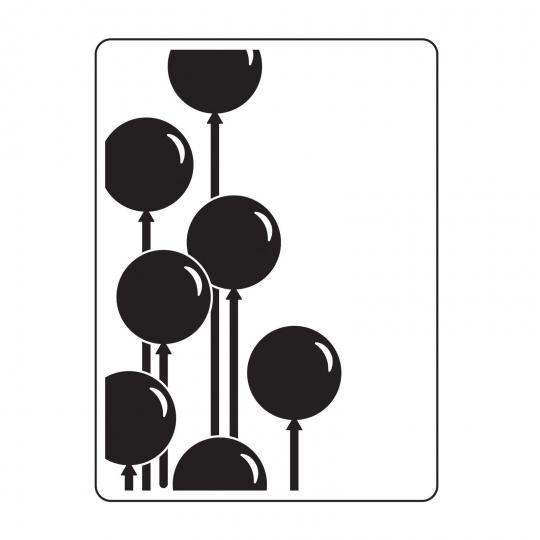 Darice Embossing - Prägeschablone 10,8x14,6cm Balloons 