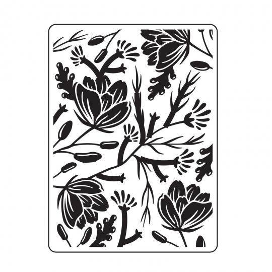 Darice Embossing - Prägeschablone 10,8x14,6cm Blumen Hintergrund 