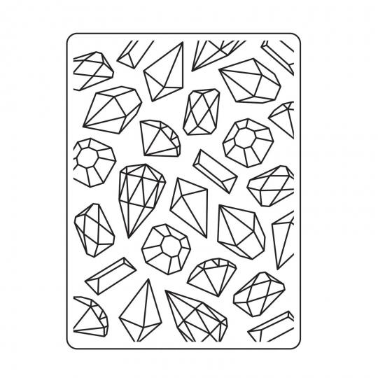 Darice Embossing - Prägeschablone 10,8x14,6cm Diamanten 