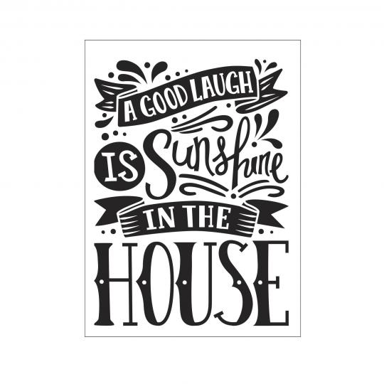 Darice Embossing - Prägeschablone 10,8x14,6cm Ein gutes Lachen bringt Sonnenschein ins Haus 