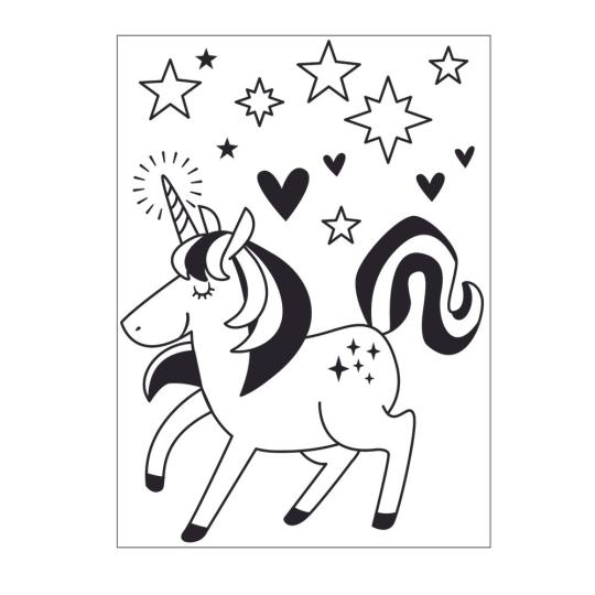 Darice Embossing - Prägeschablone 10,8x14,6cm Einhorn 