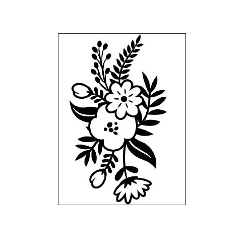 Darice Embossing - Prägeschablone 10,8x14,6cm Frühlings Blumen 
