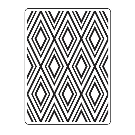 Darice Embossing - Prägeschablone 10,8x14,6cm Rhombus Diamant 