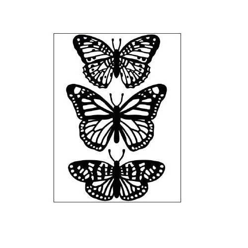 Darice Embossing - Prägeschablone 10,8x14,6cm Schmetterlings Trio 
