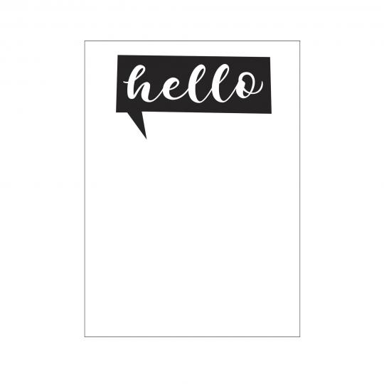 Darice Embossing - Prägeschablone 10,8x14,6cm Sprechblase hello 