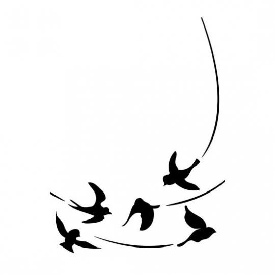 Darice Embossing - Prägeschablone 10,8x14,6cm birds in flight 