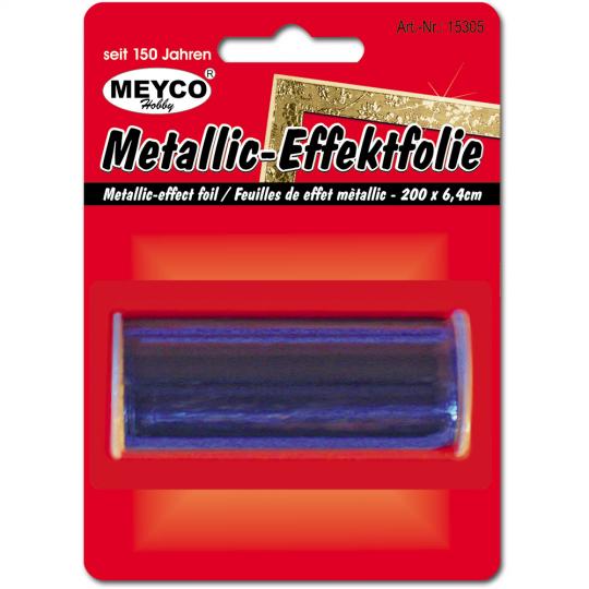 Deko Metallic Folie blau auf Rolle 64mm x 200cm '= 2 A4 Seiten 