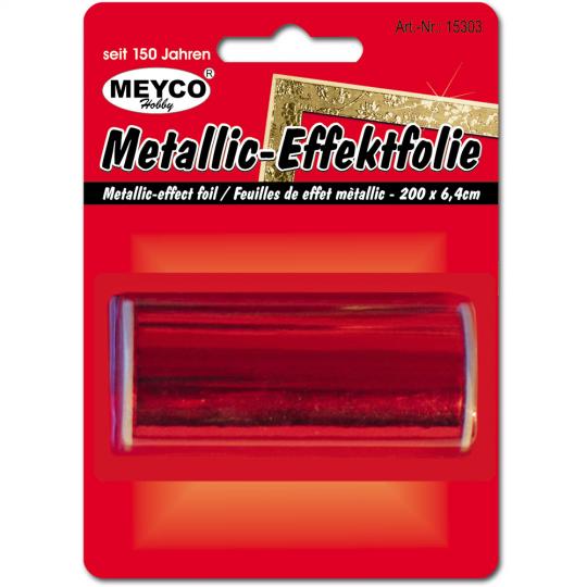 Deko Metallic Folie rot auf Rolle 64mm x 200cm '= 2 A4 Seiten 