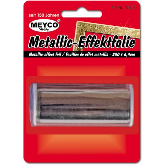 Deko Metallic Folie silber auf Rolle 64mm x 200cm '= 2 A4 Seiten 