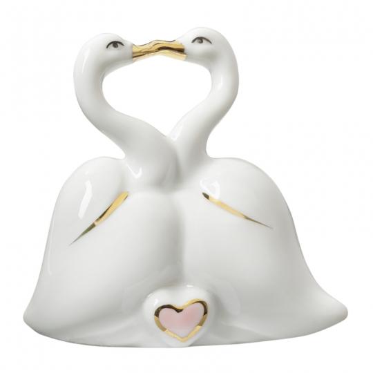 Dekofigur CREApop Porzellan-Schwäne 6 cm 