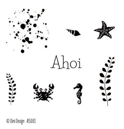 Dini Design Clearstempel 7 x 8cm - Ahoi 1 