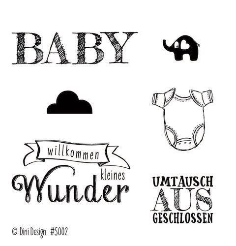 Dini Design Clearstempel 7 x 8cm - Baby 