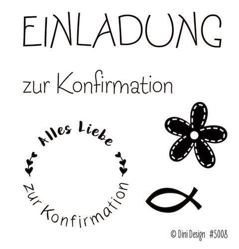 Dini Design Clearstempel 7 x 8cm - Konfirmation 