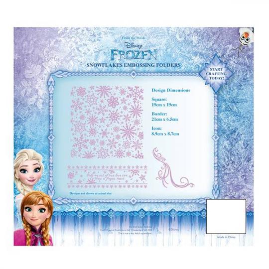 Disney Präge & Embossingfolder 3er Set - Disney Die Eiskönigin / Frozen - Snowflakes 