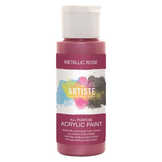 Docrafts Artiste Metallic-Acrylfarbe 59ml Rosa Rosa