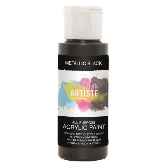 Docrafts Artiste Metallic-Acrylfarbe 59ml Schwarz Schwarz
