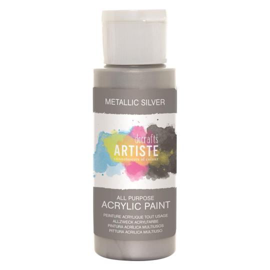 Docrafts Artiste Metallic-Acrylfarbe 59ml Silber Silber
