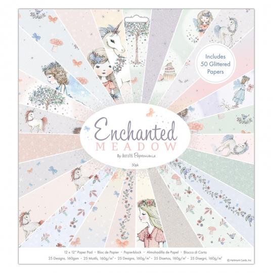 Docrafts Papermania Papierblock 30,5 x 30,5cm (50 Blatt) - Enchanted Meadow 