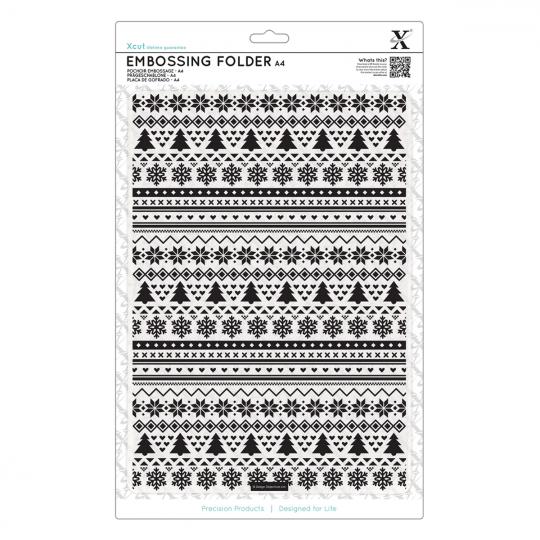Docrafts Xcut A4 Embossing Folder - Nordic Muster 