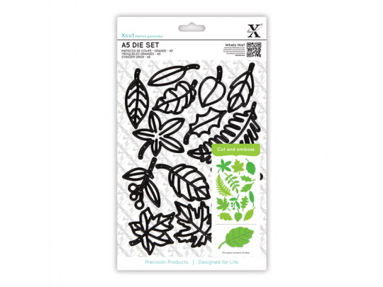 Docrafts Xcut A5 Stanzer Set (14tlg) - Leaves 