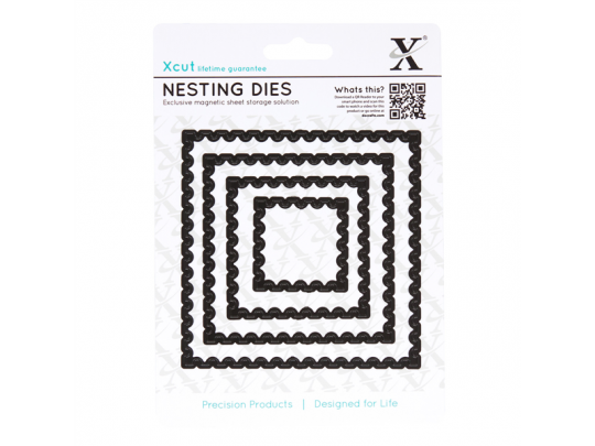 Docrafts Xcut Nesting Stanzschablonen (4Stk) - Briefmarken 