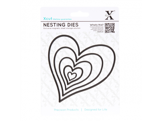 Docrafts Xcut Nesting Stanzschablonen (5Stk) - Herz Einfach  