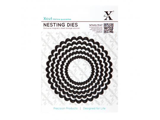 Docrafts Xcut Nesting Stanzschablonen (5Stk) - Kreis Gewellt 