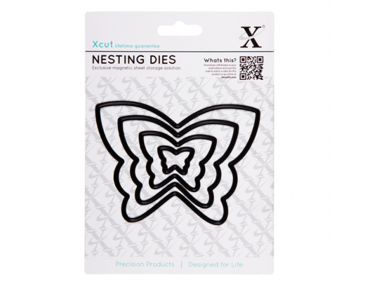 Docrafts Xcut Nesting Stanzschablonen - Schmetterlinge 