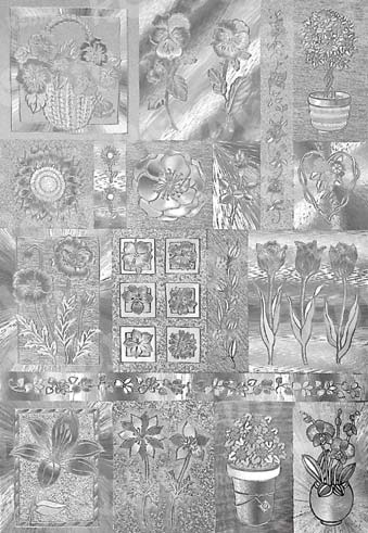 Dufex Metallgravur Motivbogen A4 Blumen 
