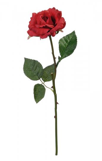 Edele Dekorations Rose am Stiel rot 39cm 