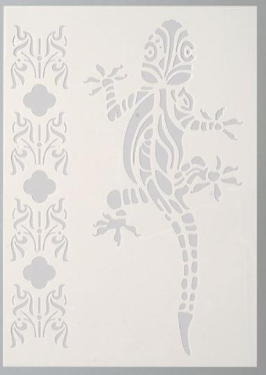 Efco Schablonen - Stencil transparent DIN A4 - Salamander 2-teilig 