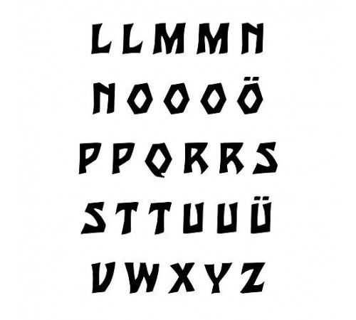 Efco Stempel Clear „Alphabet Großbuchstaben L-Z 1“, transparent, A7/ 74 x 105 mm, 27-teilig 