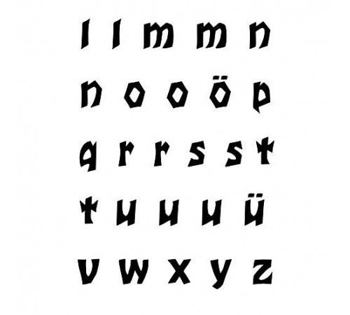 Efco Stempel Clear „Alphabet Kleinbuchstaben l-z 1“, transparent, A7/ 74 x 105 mm, 26-teilig 