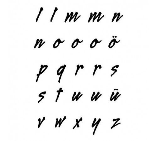 Efco Stempel Clear „Alphabet Kleinbuchstaben l-z 2“, transparent, A7/ 74 x 105 mm, 25-teilig 
