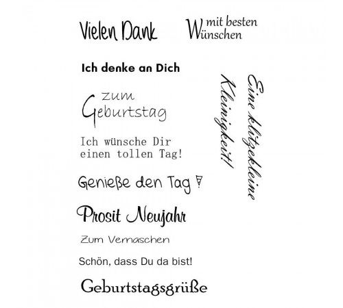 Efco Stempel Clear „Geburtstag 6“, transparent, A7/ 74 x 105 mm, 11-teilig 