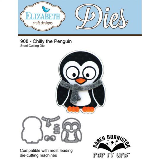 Elizabeth Craft Design Stanzschablone Chilly the Penguin by by Karen Burniston 