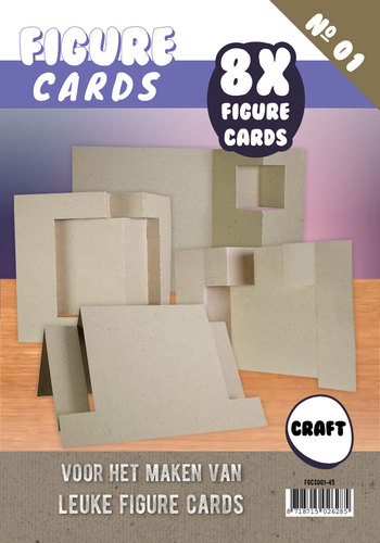 Figuren Karten 1 - Set mit 8 Karten - Craftkarton 