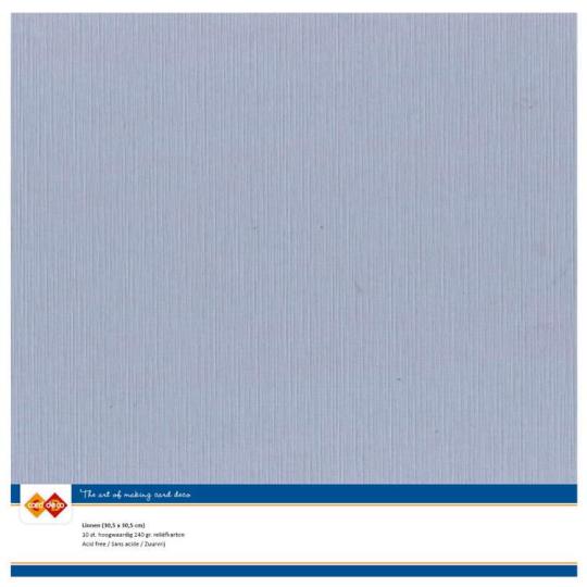 Findit Carddeco Leinenkarton 30,5 x 30,5cm 240g 10 Blatt Alt Blau Alt Blau