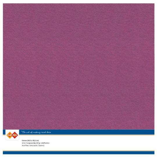 Findit Carddeco Leinenkarton 30,5 x 30,5cm 240g 10 Blatt Azalee Pink Azalee Pink