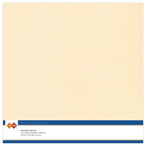 Findit Carddeco Leinenkarton 30,5 x 30,5cm 240g 10 Blatt Chamois Chamois