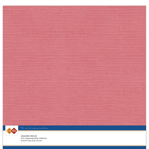 Findit Carddeco Leinenkarton 30,5 x 30,5cm 240g 10 Blatt Flamingo Flamingo