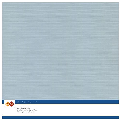 Findit Carddeco Leinenkarton 30,5 x 30,5cm 240g 10 Blatt Grau Grau