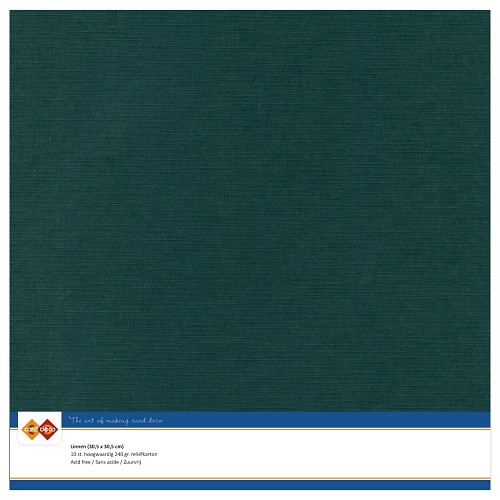 Findit Carddeco Leinenkarton 30,5 x 30,5cm 240g 10 Blatt Jade Jade