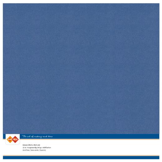 Findit Carddeco Leinenkarton 30,5 x 30,5cm 240g 10 Blatt Jeansblau Jeansblau