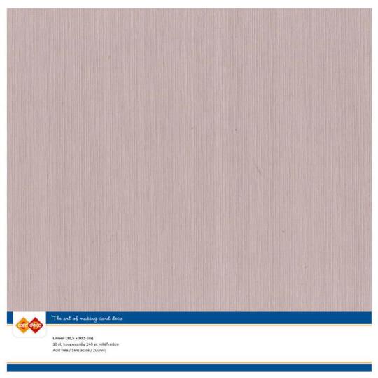 Findit Carddeco Leinenkarton 30,5 x 30,5cm 240g 10 Blatt Muschelrosa Muschelrosa